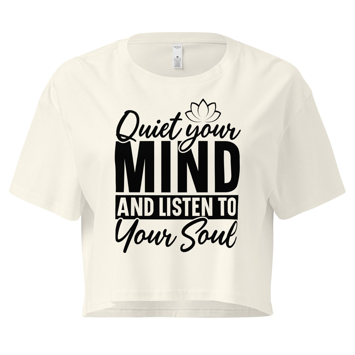 Quiet Your Mind Women’s crop top-Soul Flow Apparel