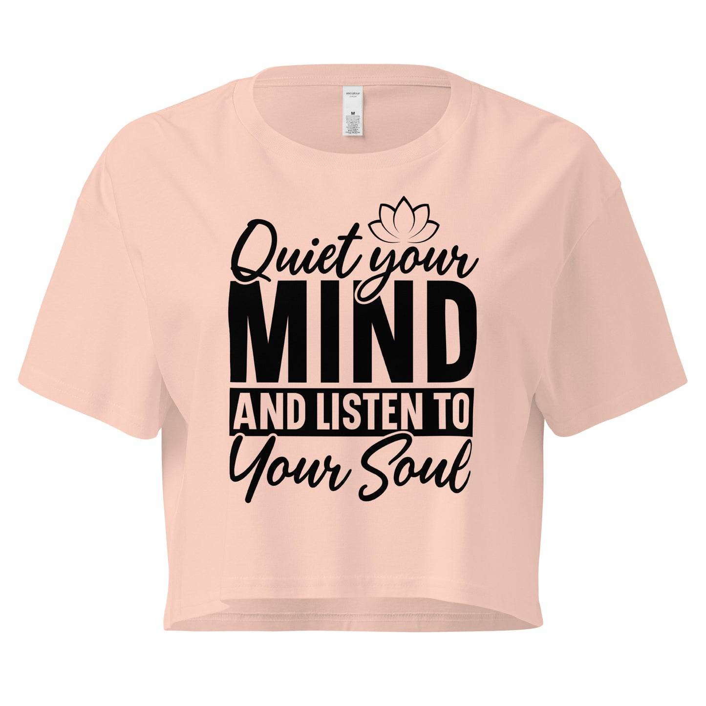 Quiet Your Mind Women’s crop top-Soul Flow Apparel