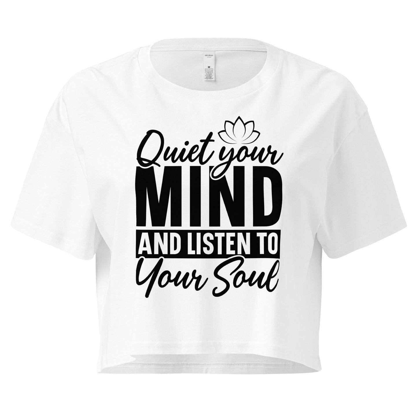 Quiet Your Mind Women’s crop top-Soul Flow Apparel