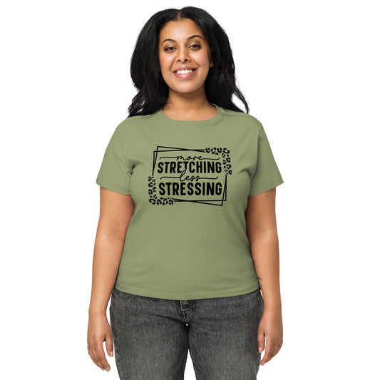 More Stretching Women’s high-waisted t-shirt-Soul Flow Apparel