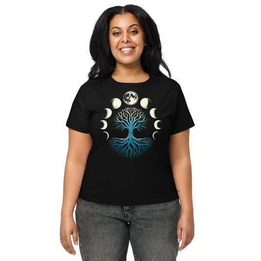 Above and Below She Is Life Women’s high-waisted t-shirt-Soul Flow Apparel