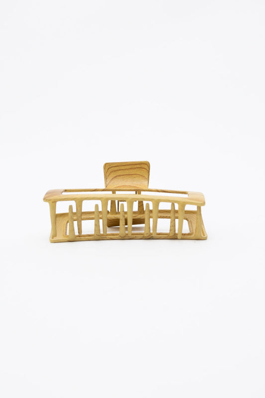 Retro Wood Print Hair Claw Clip – Stylish & Durable ????-Soul Flow Apparel