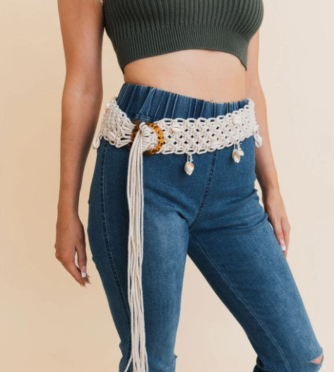 Stylish collection of fashionable boho accessories featuring unique belts made from high-quality materials