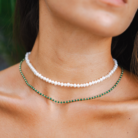 Good Fortune 2mm Metal Accent Healing Necklace