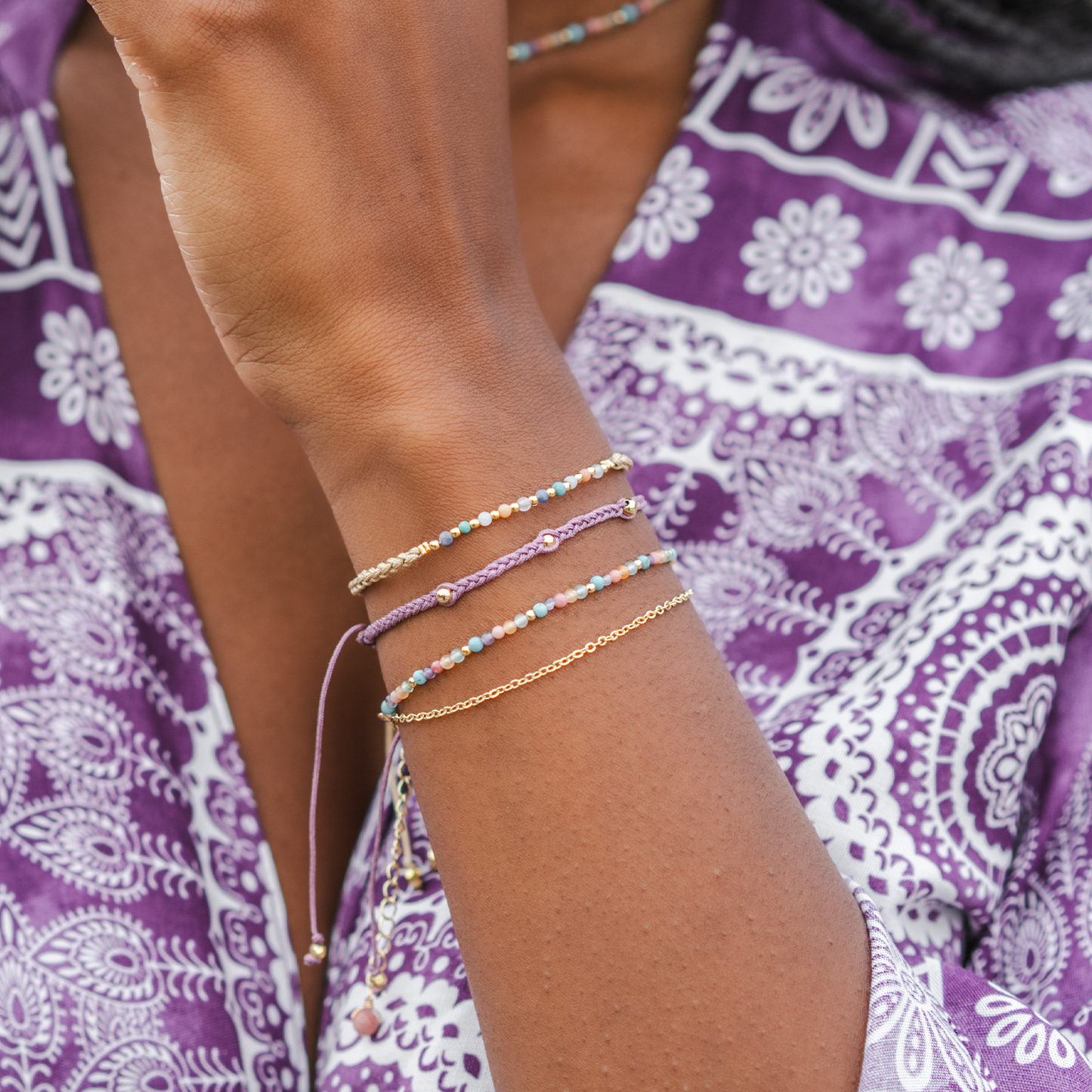 Vibrant Spirit 2mm Layered Healing Bracelet