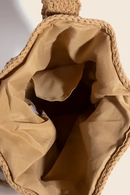 Fame Intricate Braided Single Strap Drawstring Bag-Soul Flow Apparel