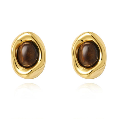 Saylor Tiger Eye Studs