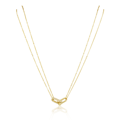 U Link Pave Necklace