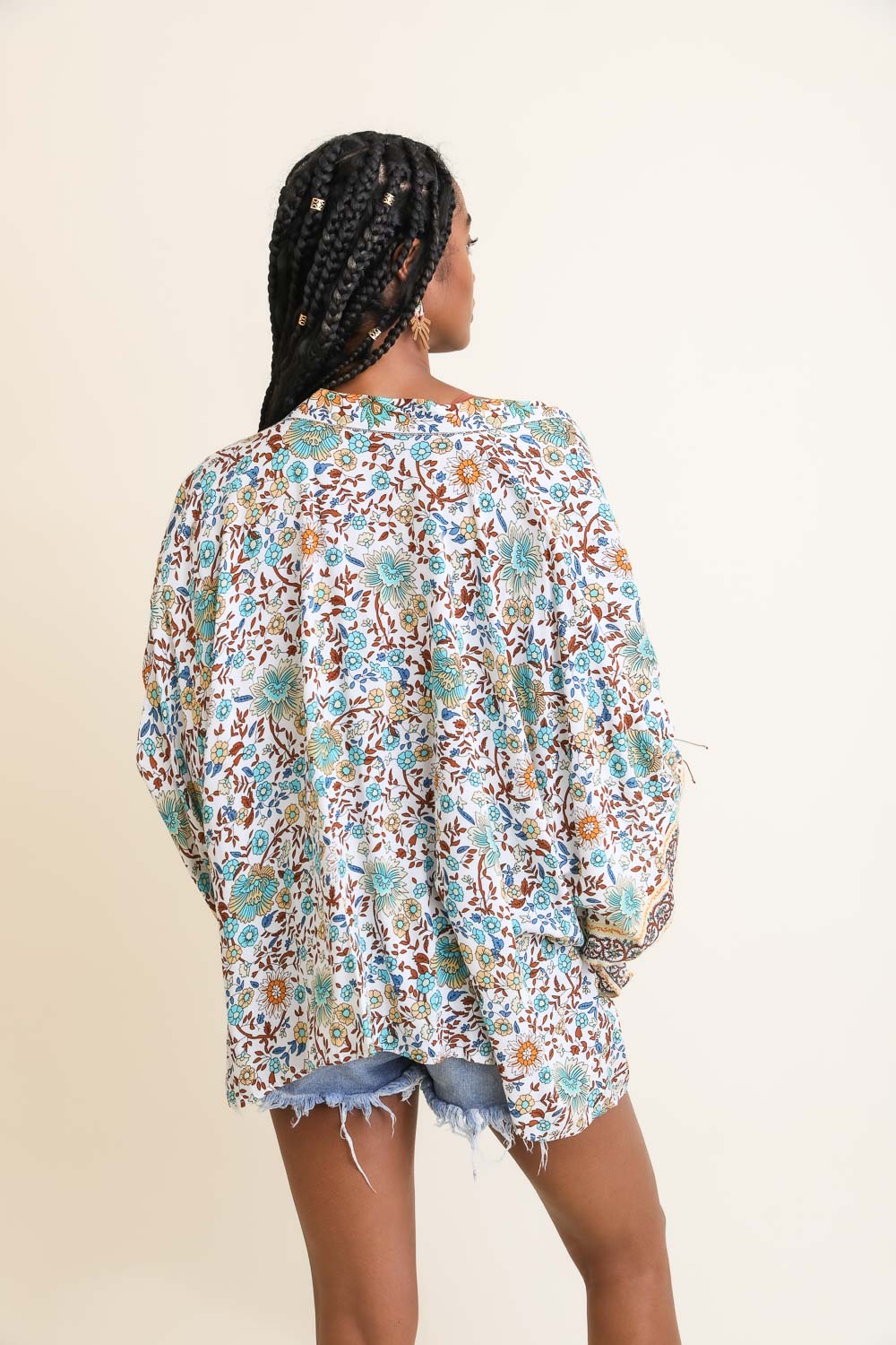 Blossom Tie Front Kimono Wrap-Soul Flow Apparel