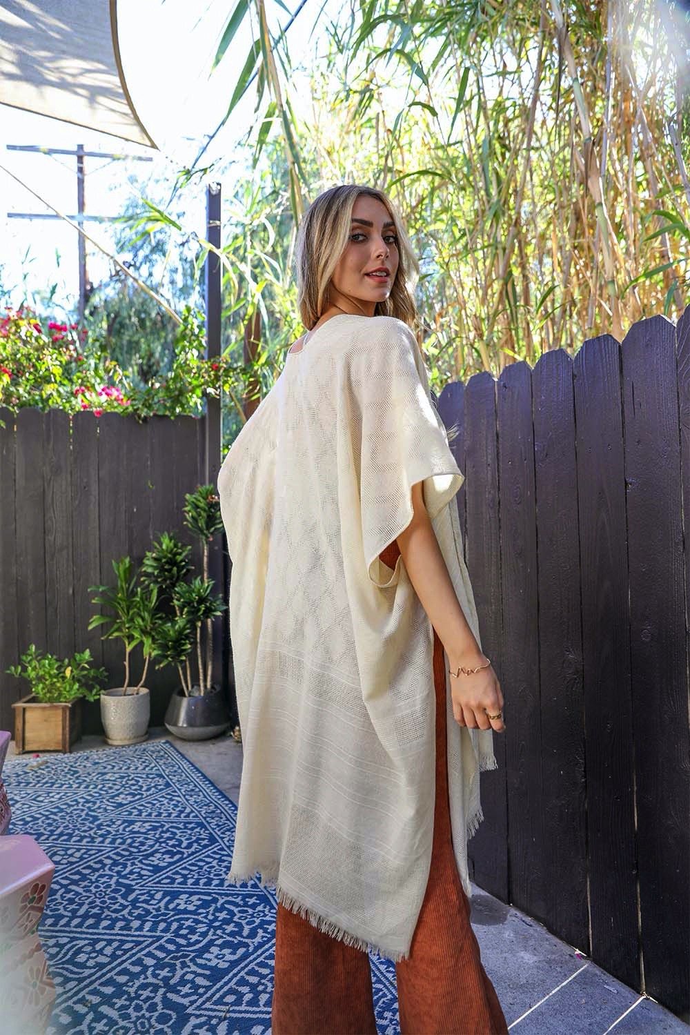 Diamond Embroidered Kimono-Soul Flow Apparel