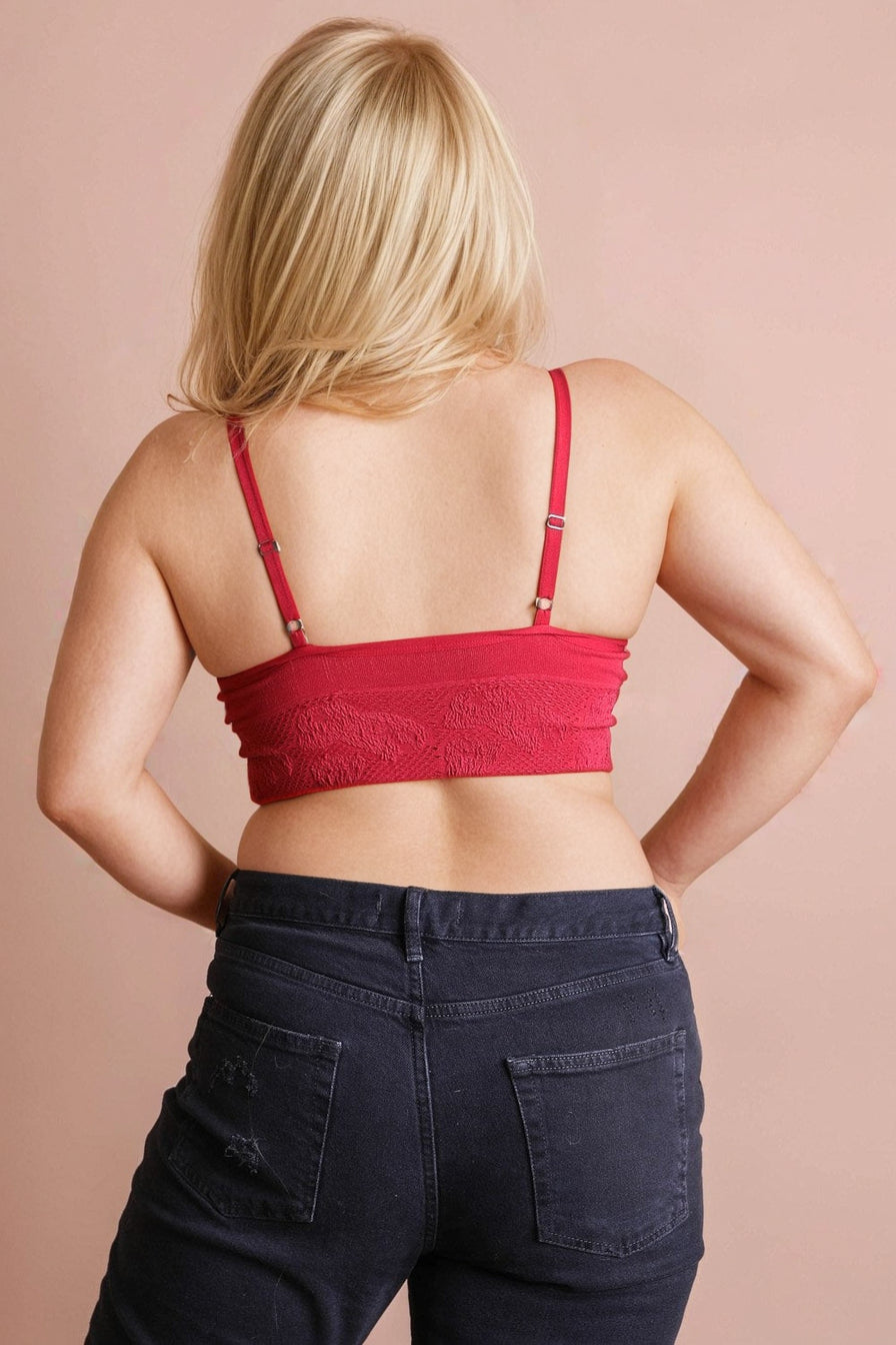 Seamless Padded Textured Brami Plus Size-Soul Flow Apparel