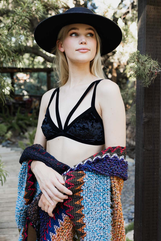 Dainty Crushed Velvet Bralette-Soul Flow Apparel