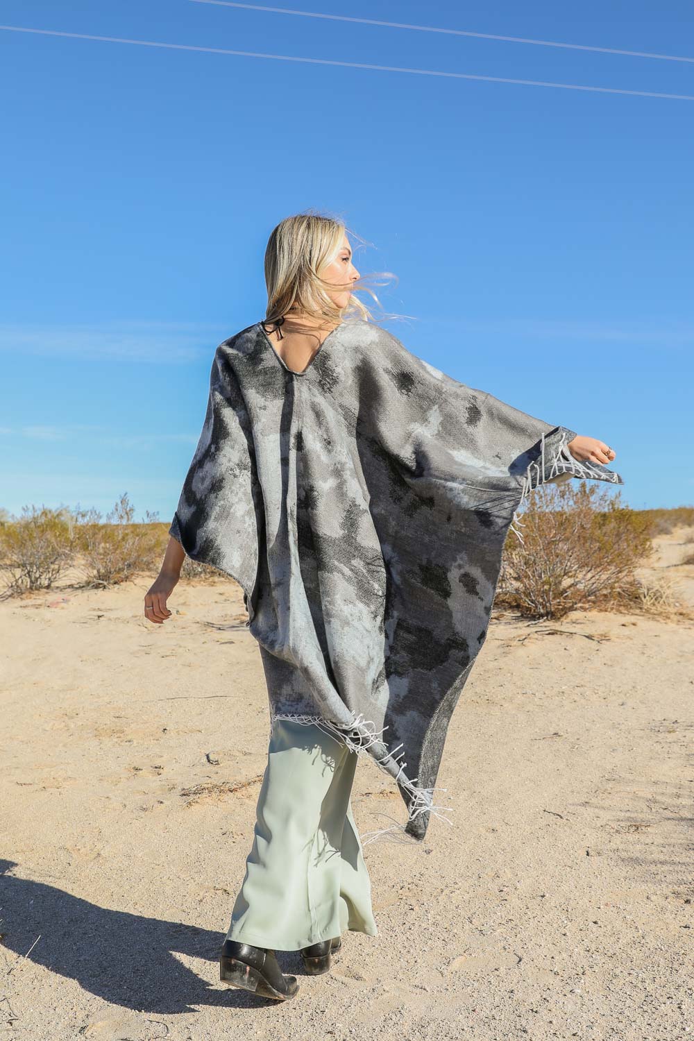 Marble Mirage Ruana Wrap-Soul Flow Apparel