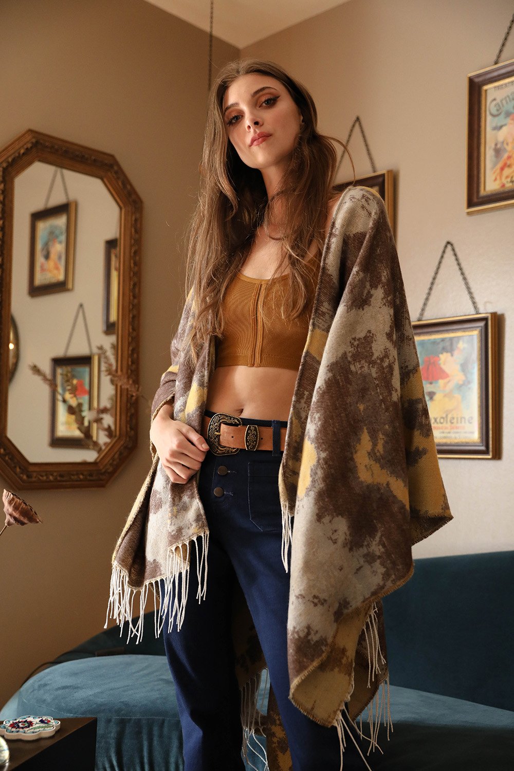 Marble Mirage Ruana Wrap-Soul Flow Apparel