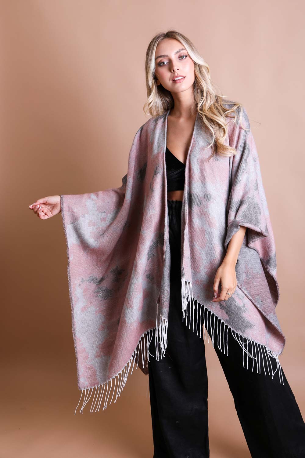 Marble Mirage Ruana Wrap-Soul Flow Apparel