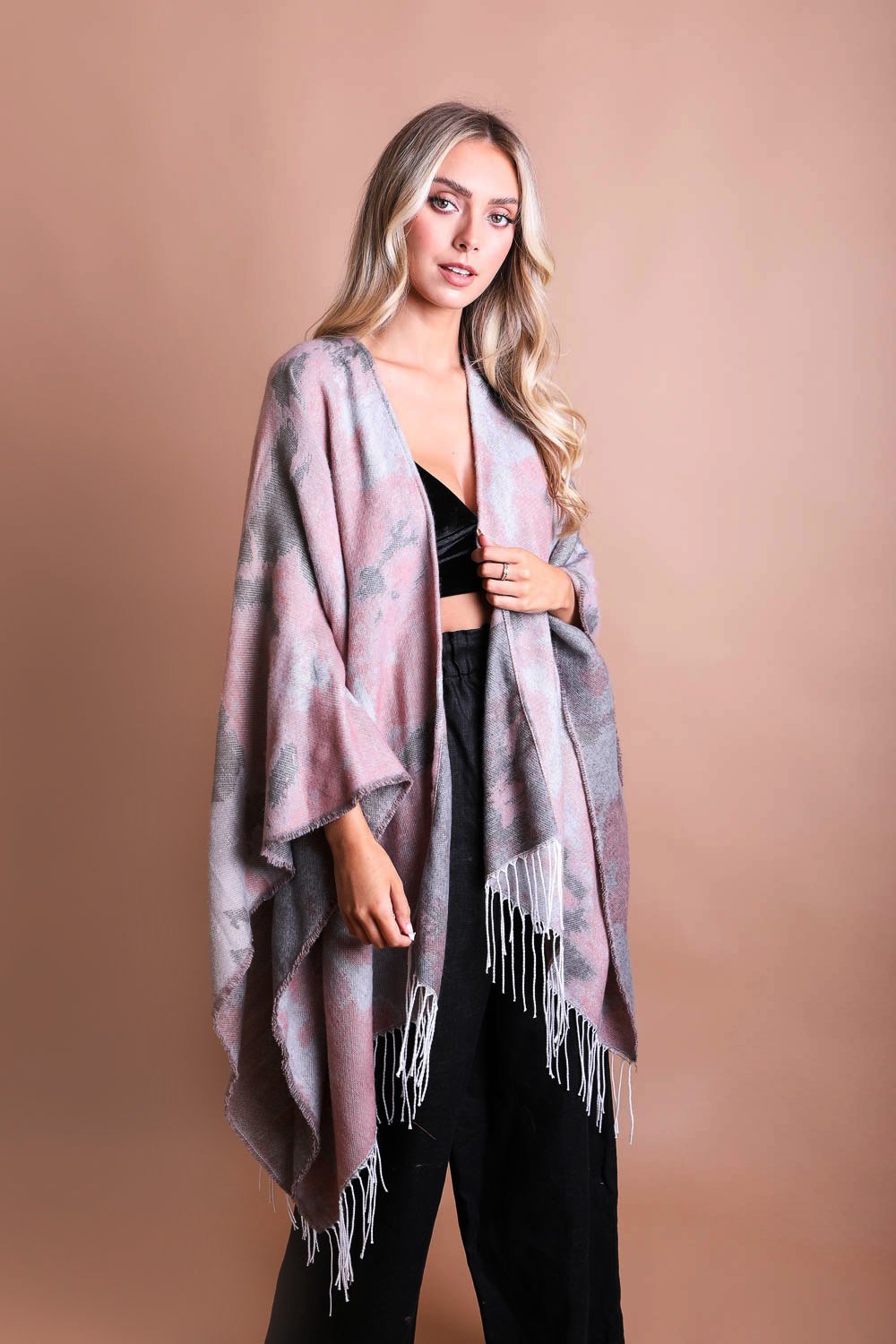 Marble Mirage Ruana Wrap-Soul Flow Apparel