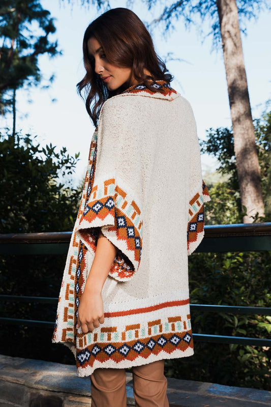 Kachina Tapestry Knit Cardigan Ruana-Soul Flow Apparel