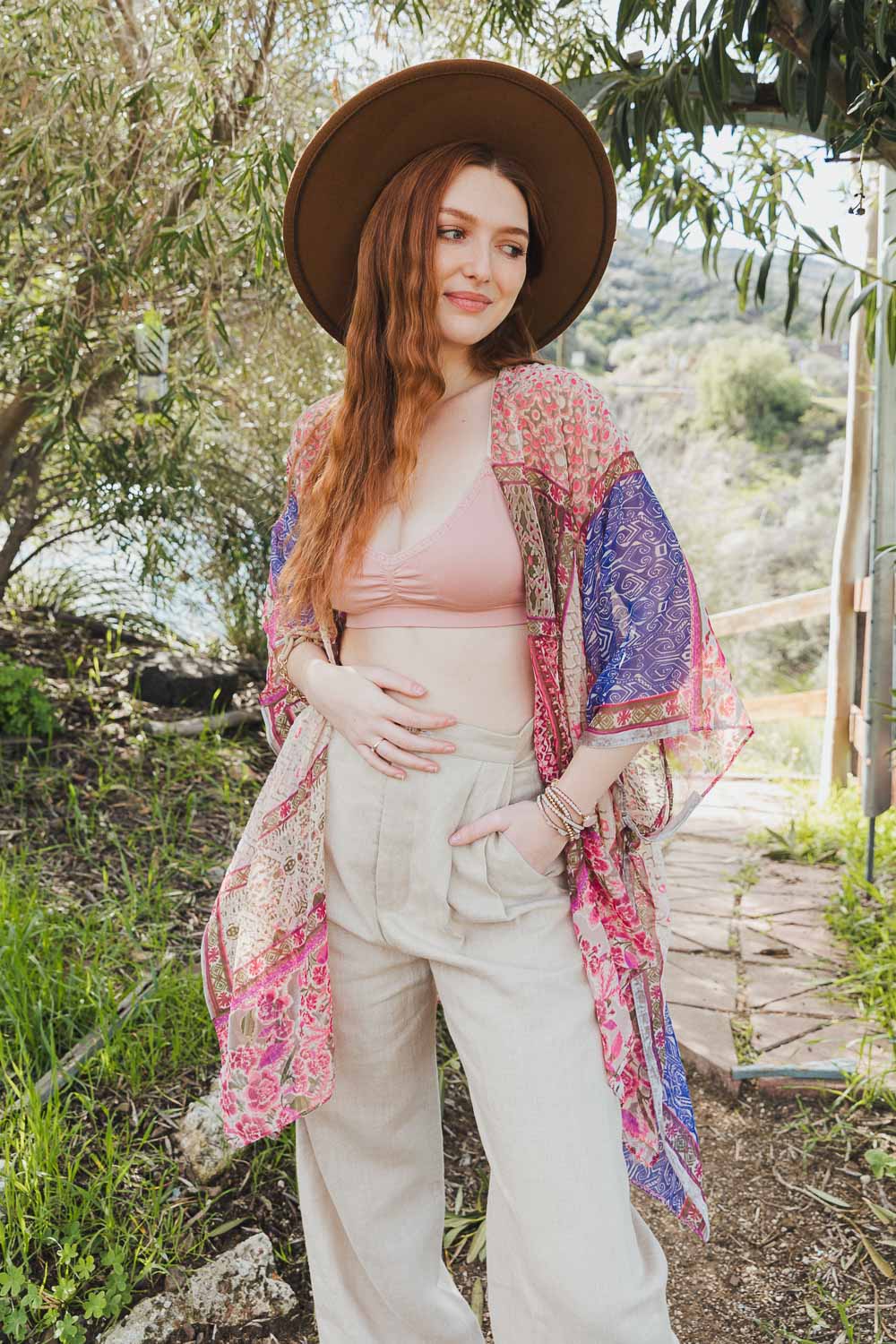 Bohemian Burnout Velvet Kimono-Soul Flow Apparel
