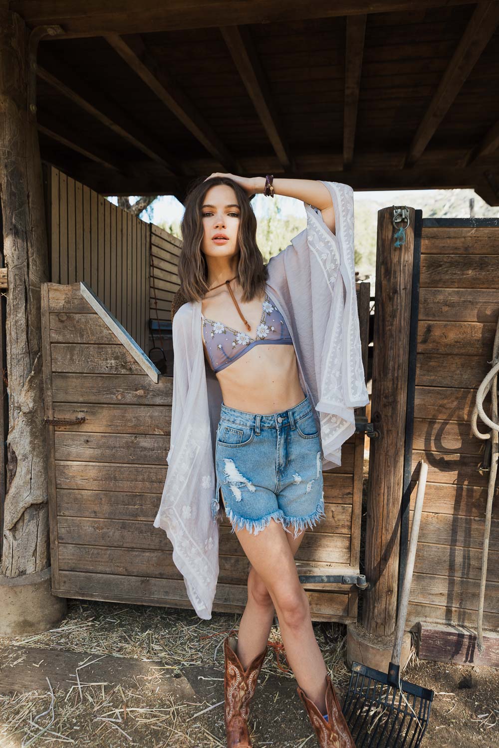 Floral Embroidered Sleeves Kimono-Soul Flow Apparel