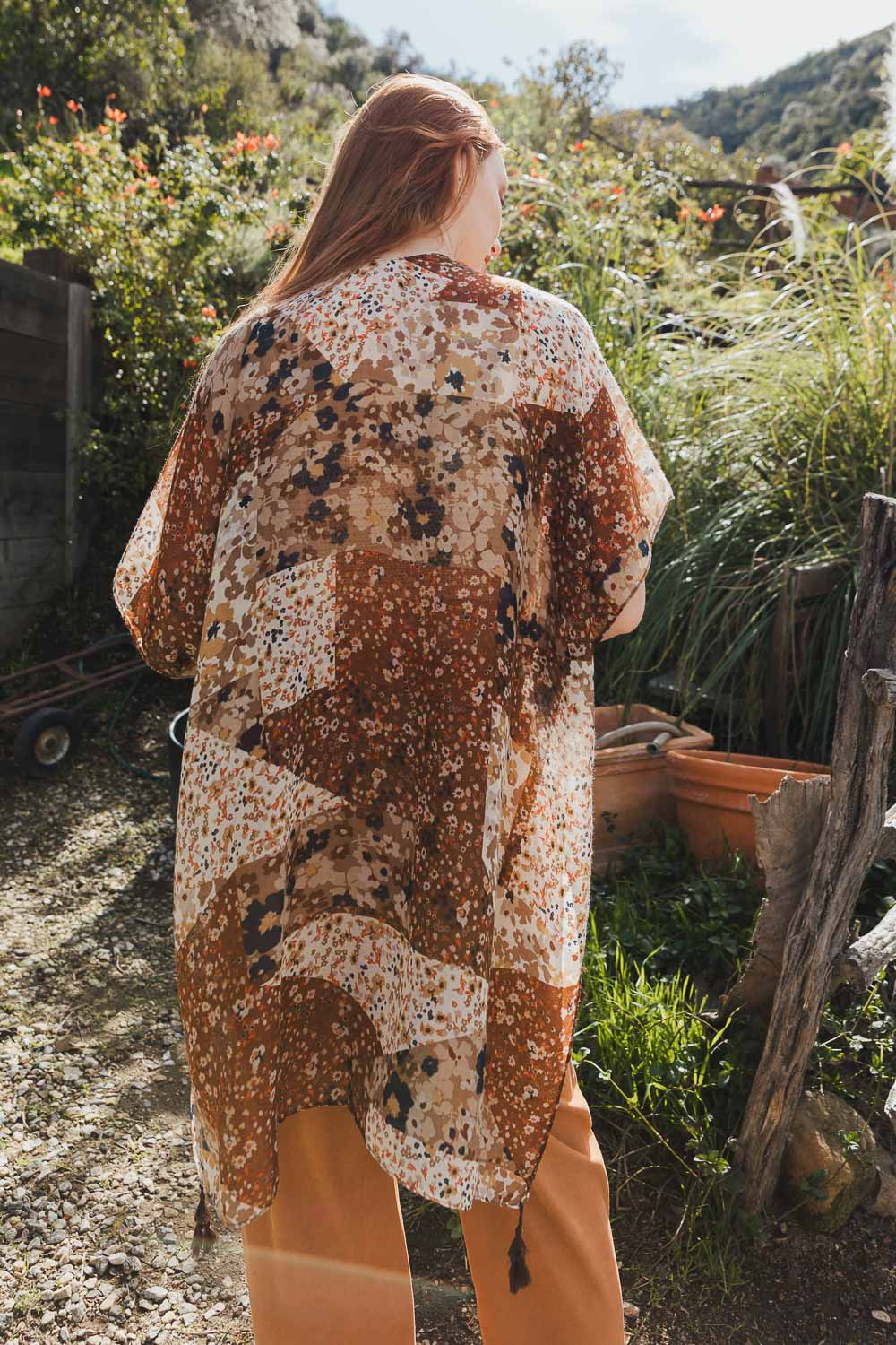 Allover Floral Print Kimono-Soul Flow Apparel
