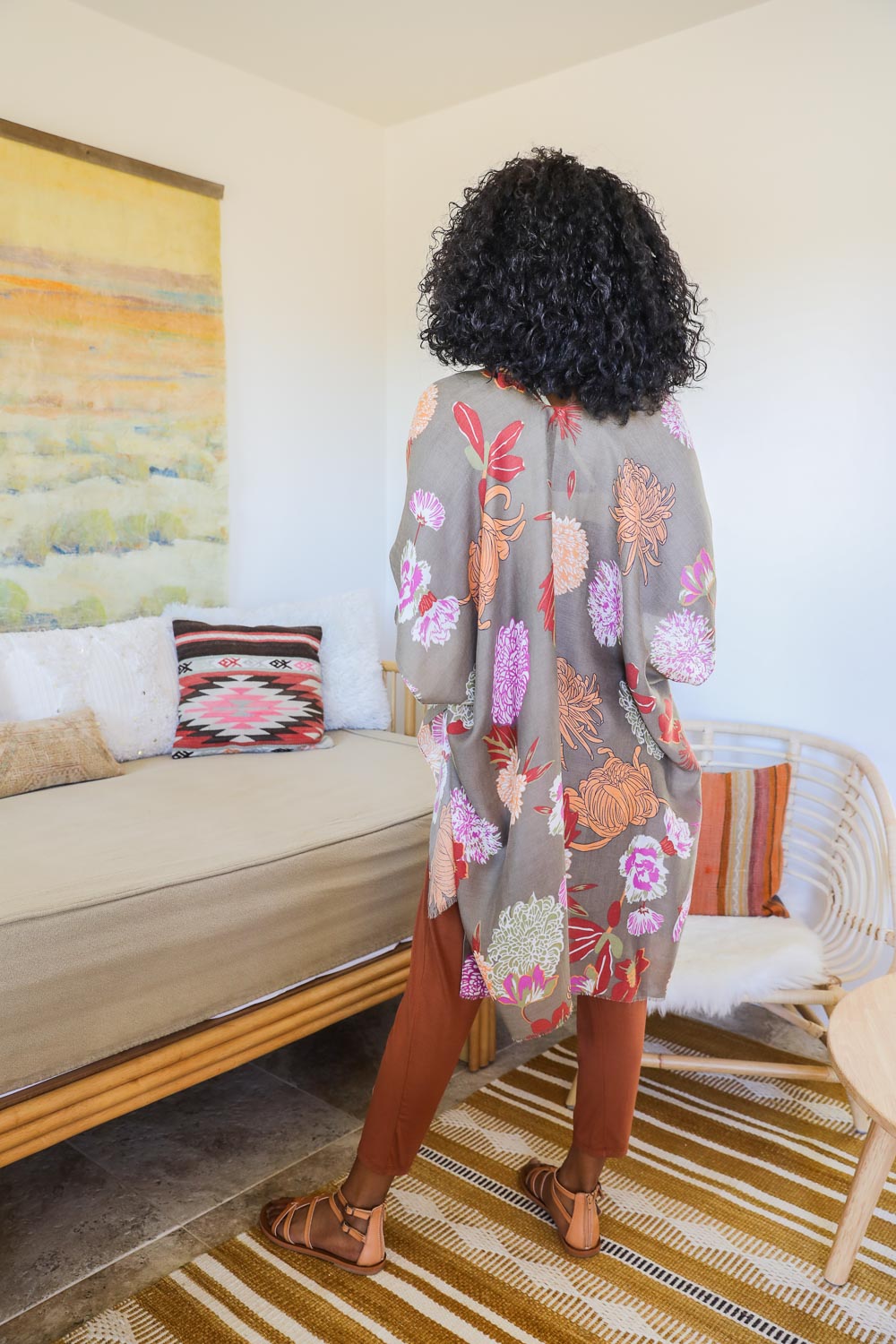 Floral Motif Combo Kimono-Soul Flow Apparel