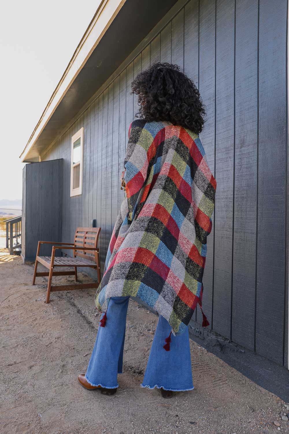 Multi-color Buffalo Checkered Kimono-Soul Flow Apparel