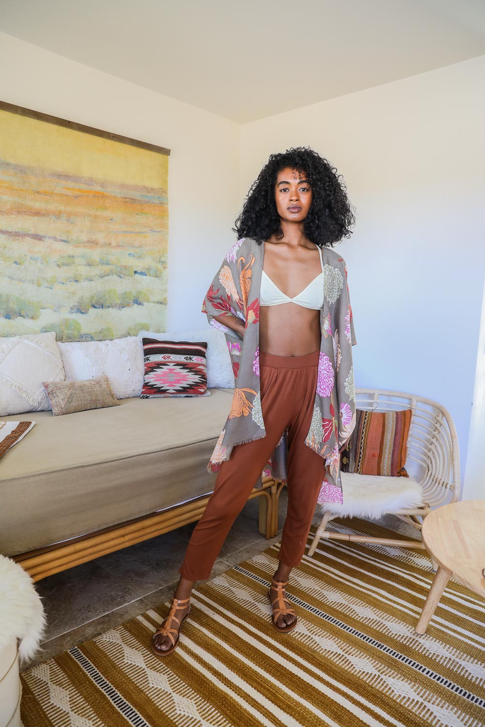 Floral Motif Combo Kimono-Soul Flow Apparel