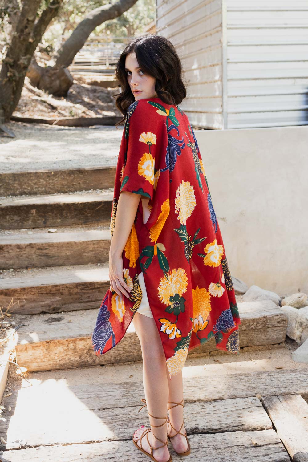 Floral Motif Combo Kimono-Soul Flow Apparel