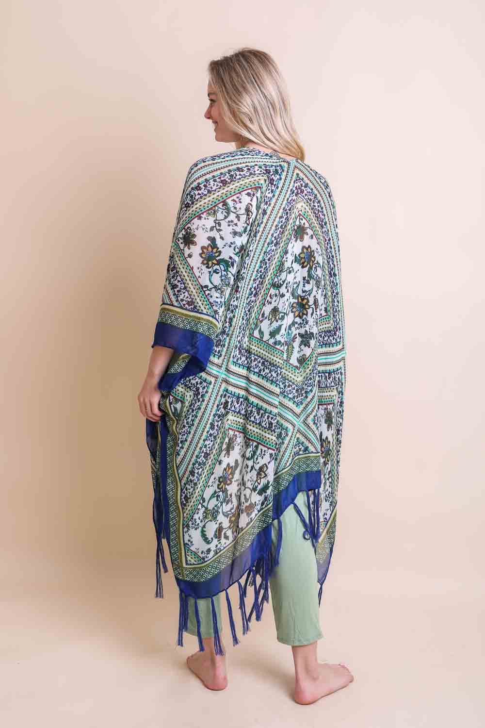 Bohemian Diamond Tassel Kimono-Soul Flow Apparel