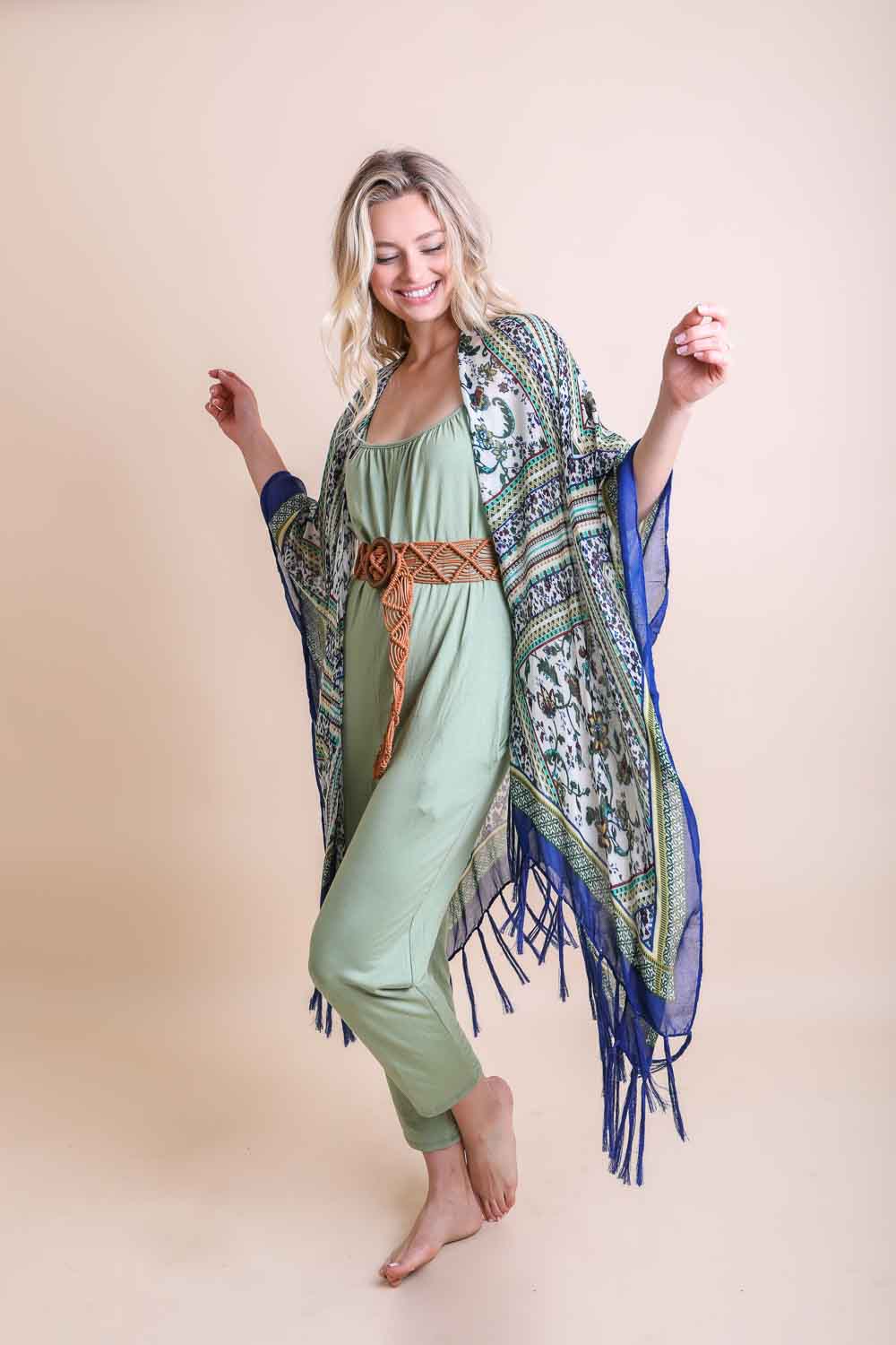 Bohemian Diamond Tassel Kimono-Soul Flow Apparel