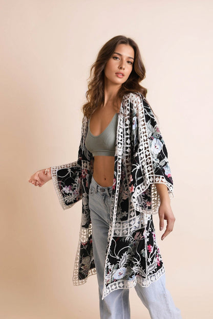 Heirloom Embroidered Kimono-Soul Flow Apparel