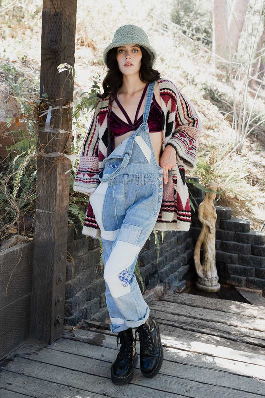Faux Hair Aztec Pocket Ruana-Soul Flow Apparel