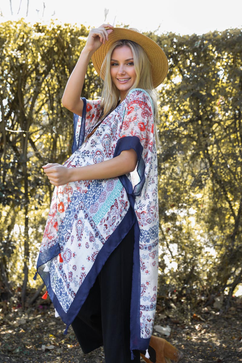Paisley Floral Patchwork Kimono-Soul Flow Apparel