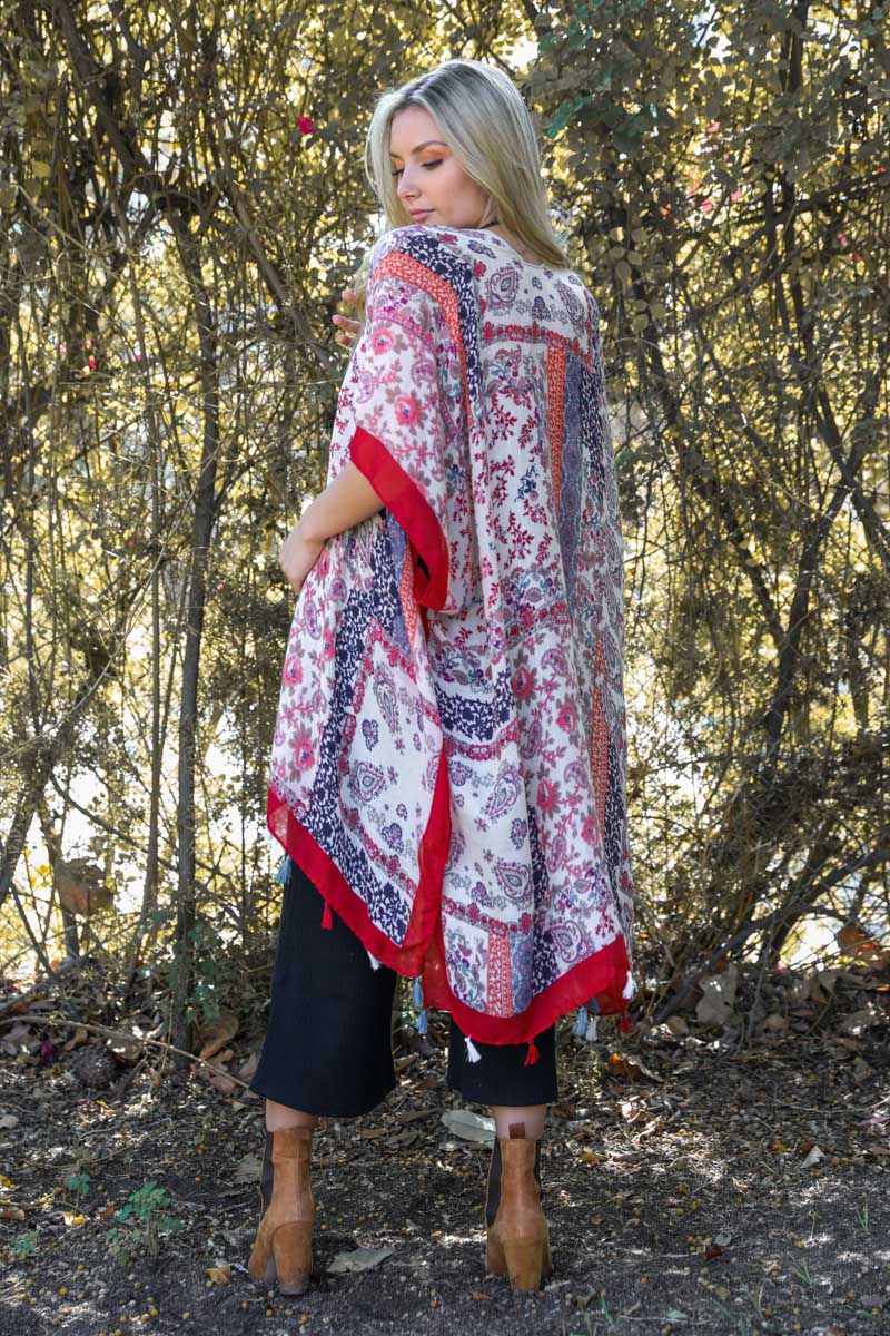 Paisley Floral Patchwork Kimono-Soul Flow Apparel