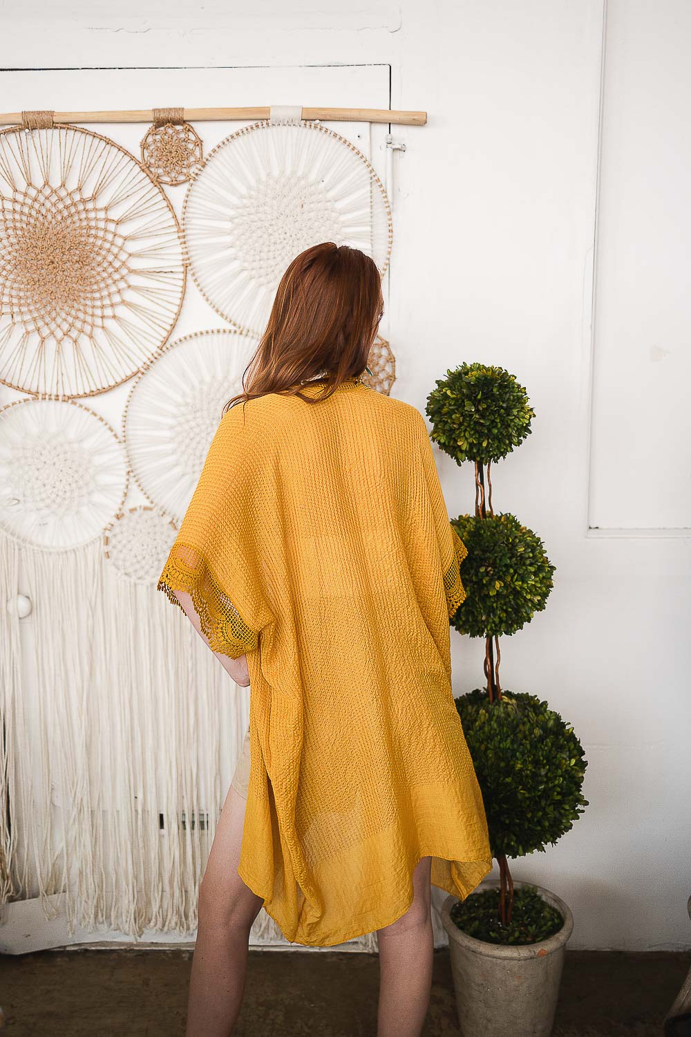 Sunshine Lace Trim Kimono-Soul Flow Apparel