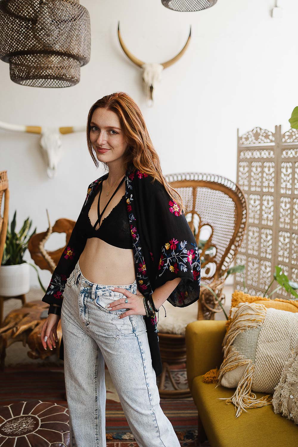 Lightweight Anemone Kimono – Floral Elegance for Any Occasion-Soul Flow Apparel