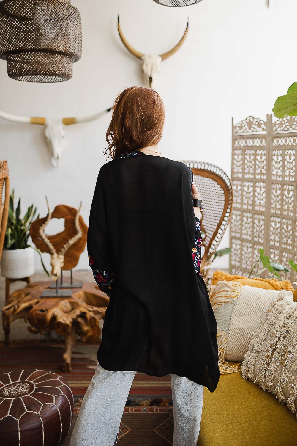 Lightweight Anemone Kimono – Floral Elegance for Any Occasion-Soul Flow Apparel