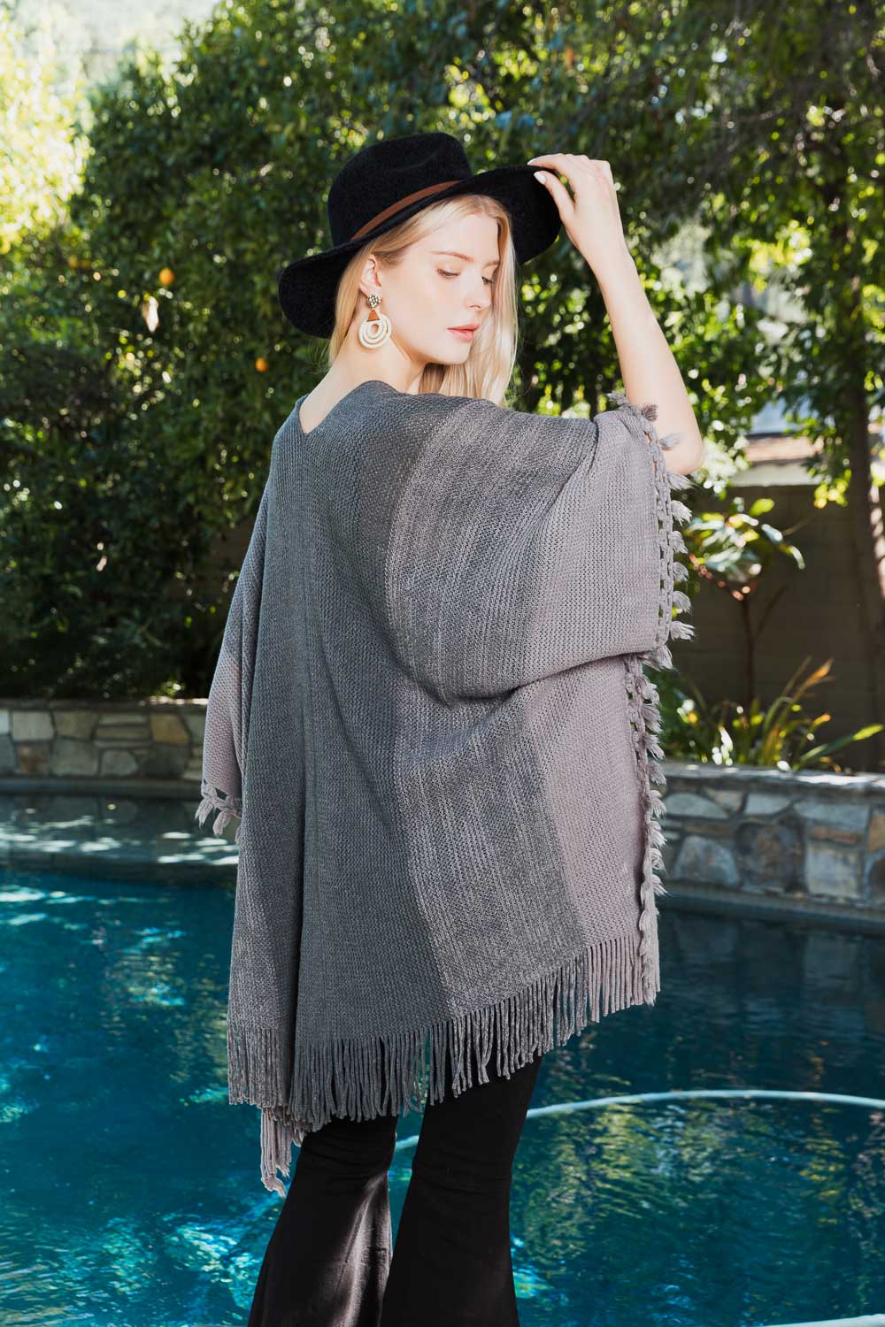 Multi Colored Ruana w/ Cinched Armholes-Soul Flow Apparel