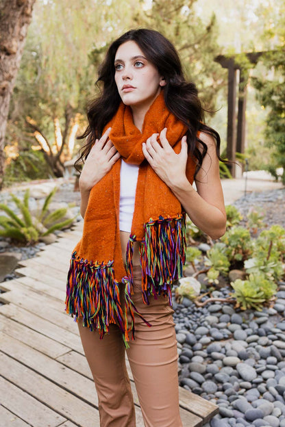 Frayed Bohemian Flow Scarf-Soul Flow Apparel