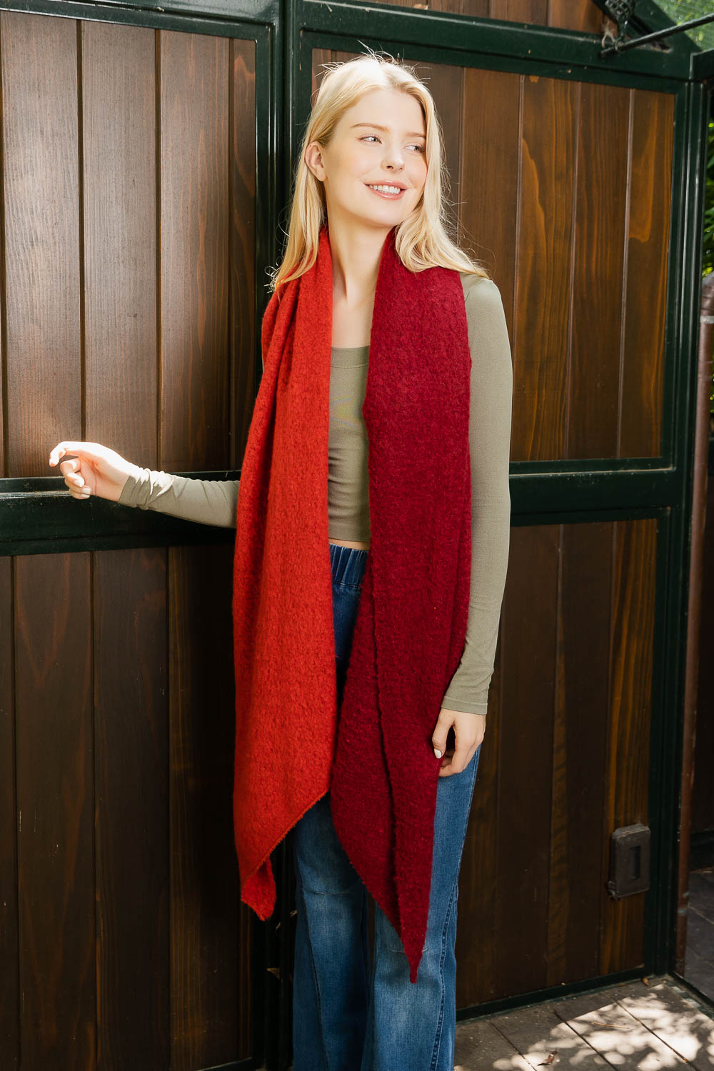 Cozy Double Tone Scarf-Soul Flow Apparel