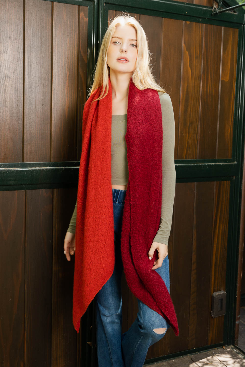 Cozy Double Tone Scarf-Soul Flow Apparel