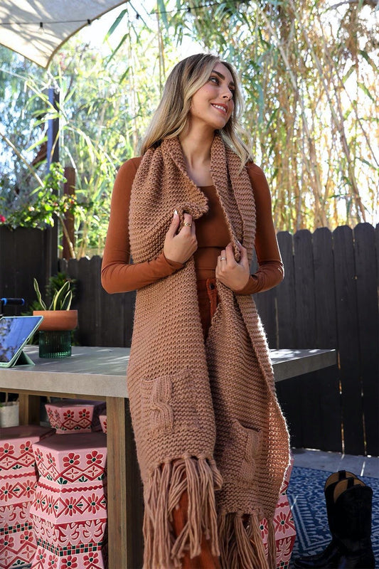 Chunky Oversized Pocket Scarf-Soul Flow Apparel