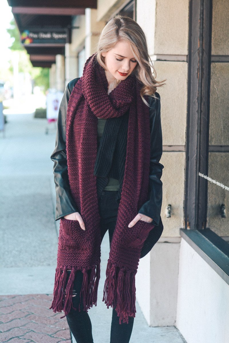 Chunky Oversized Pocket Scarf-Soul Flow Apparel