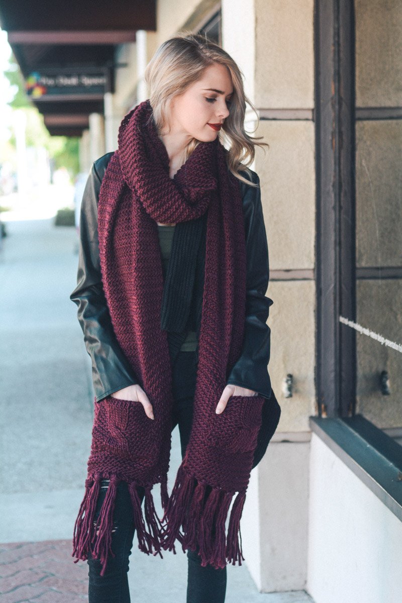 Chunky Oversized Pocket Scarf-Soul Flow Apparel