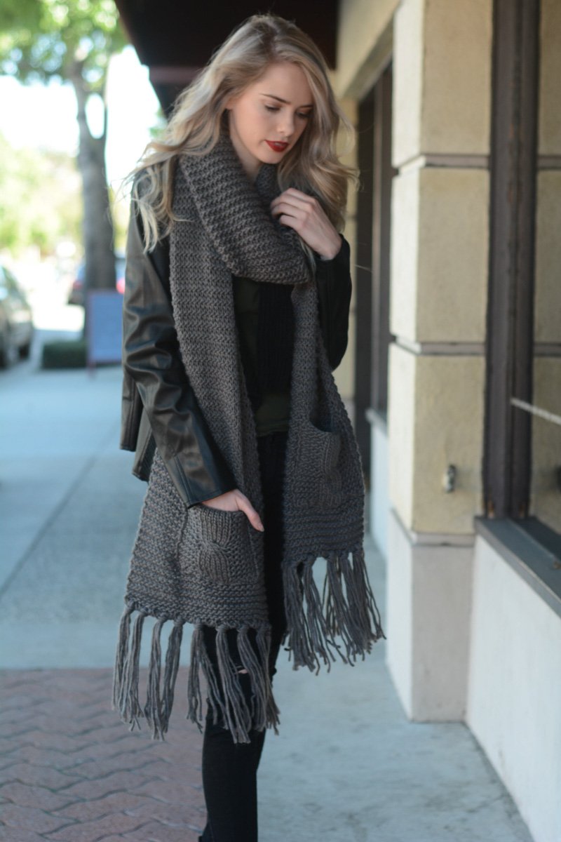 Chunky Oversized Pocket Scarf-Soul Flow Apparel