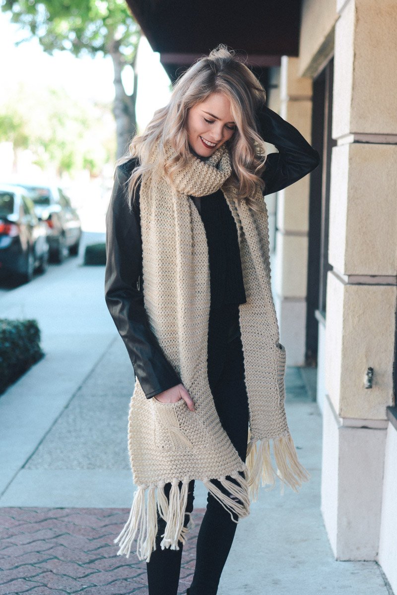 Chunky Oversized Pocket Scarf-Soul Flow Apparel