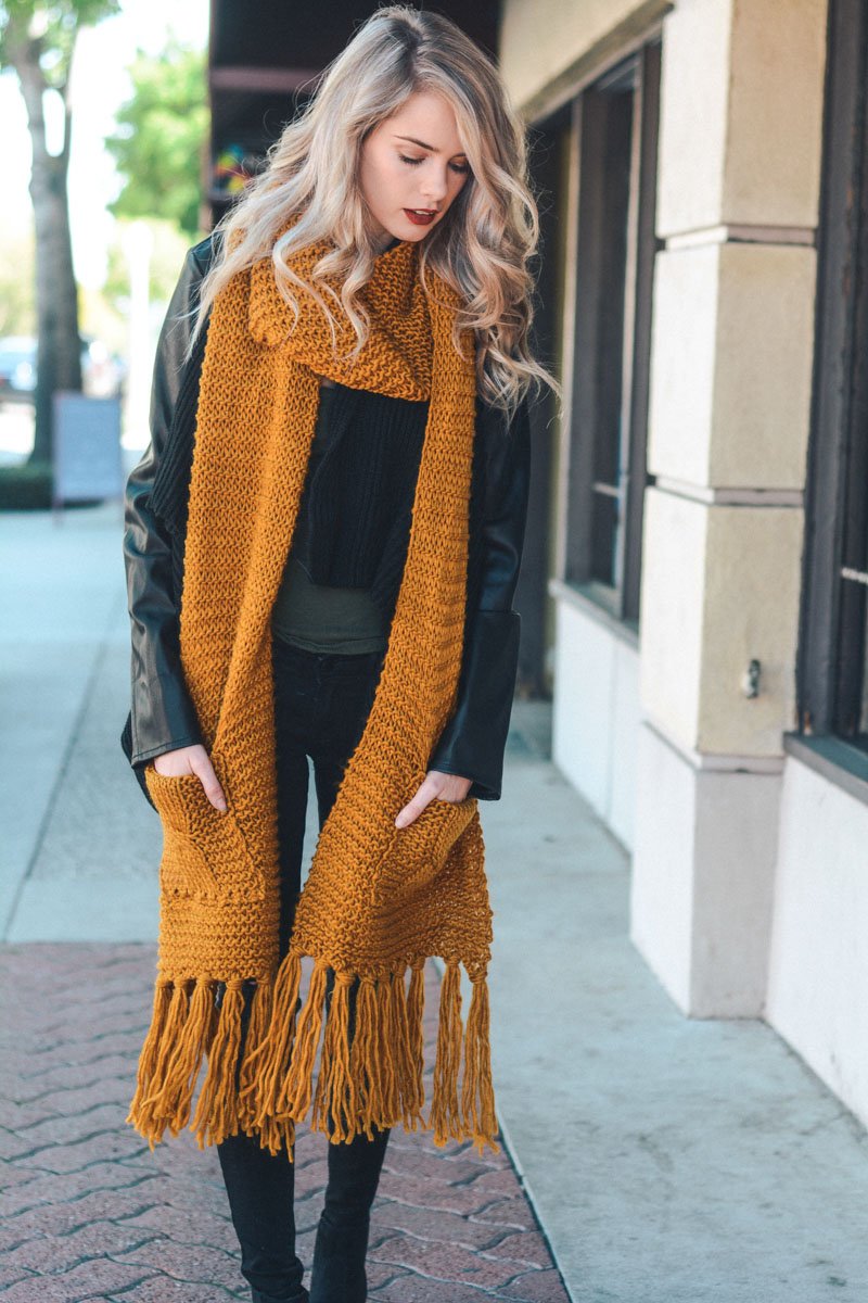 Chunky Oversized Pocket Scarf-Soul Flow Apparel