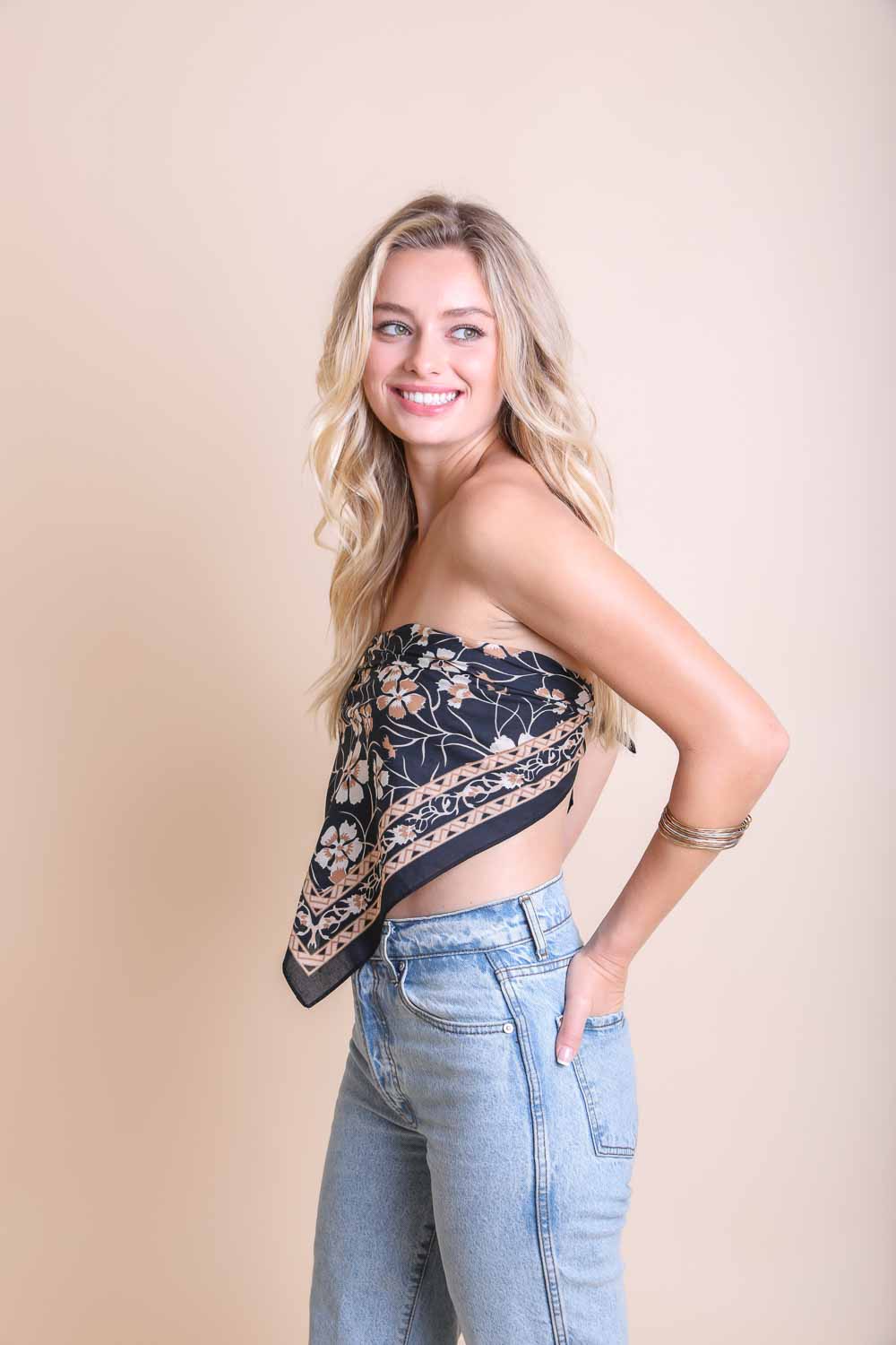 Oversized Floral Anemone Bandana-Soul Flow Apparel