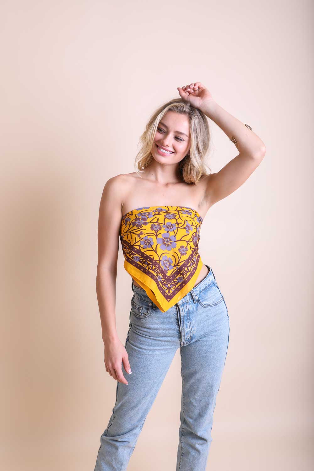 Oversized Floral Anemone Bandana-Soul Flow Apparel