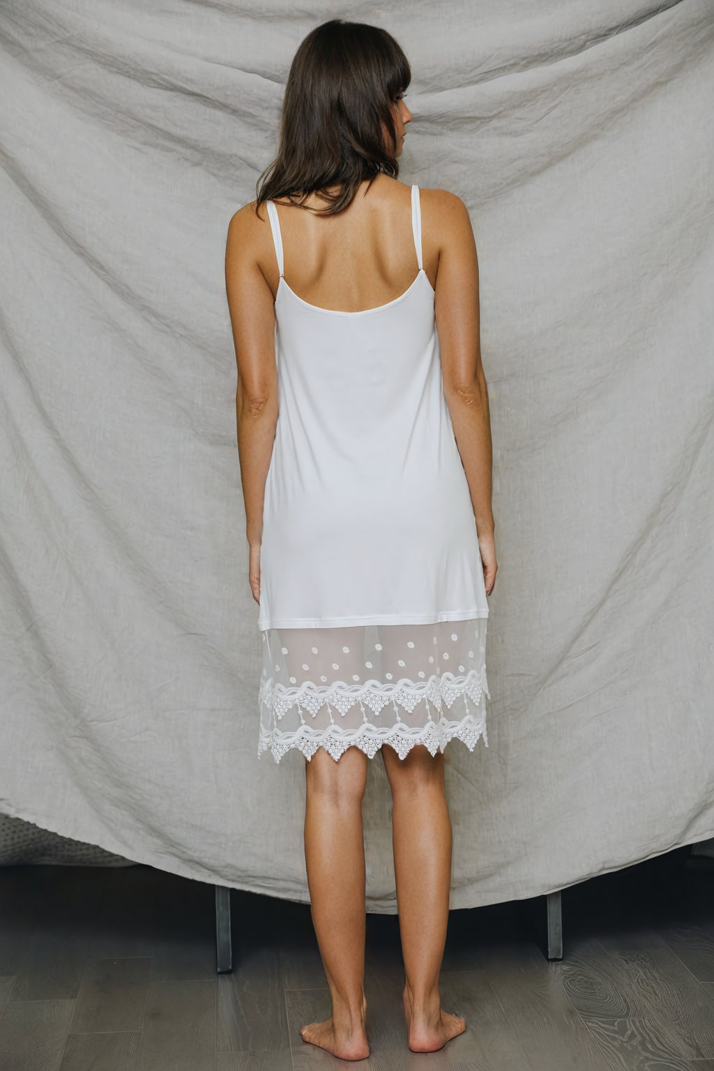 Polkadot Lace Slip Dress-Soul Flow Apparel